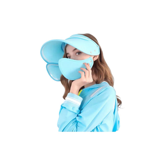 Chapéu Protetor Solar com Viseira Ajustável HOII – Proteção UV UPF50+, 2 Estilos em 1